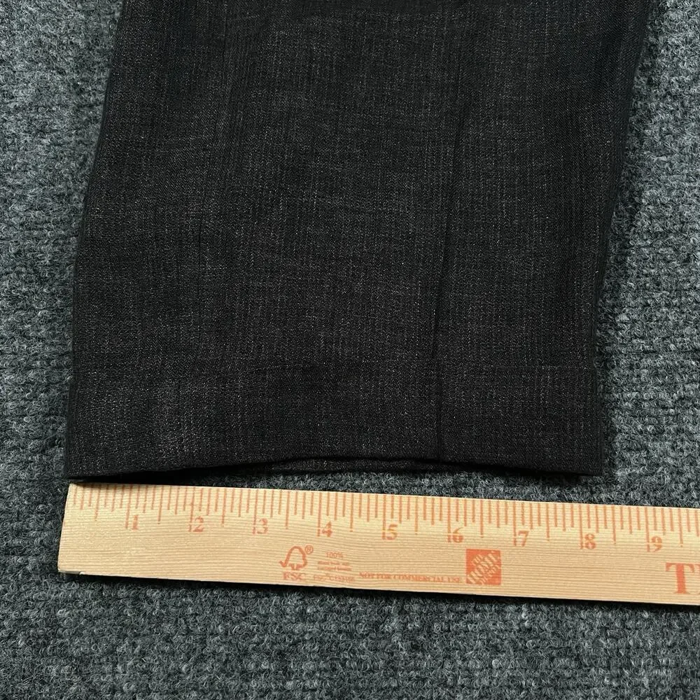 Ermenegildo Zegna 100% Linen SOFT Pants Pleated 52 (35 X 29) Charcoal Black